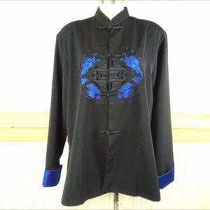 Silver Dragon Eastern-Inspired Blazer Jacket